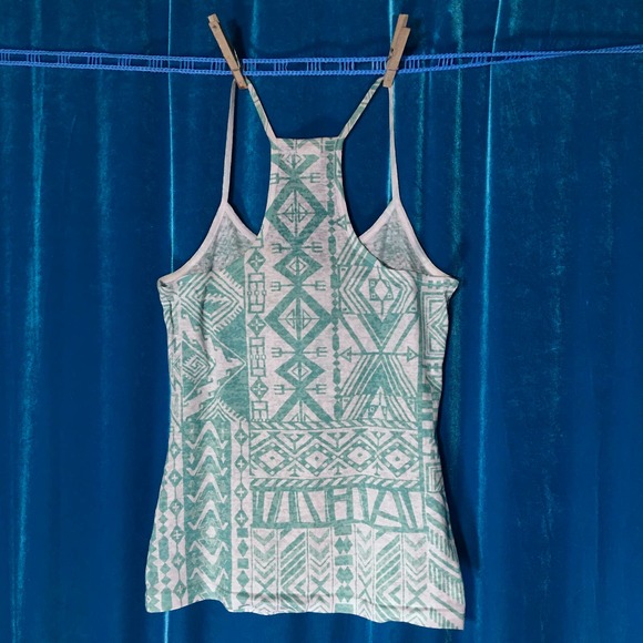 INA Aztec Tribal Print Racerback Tank Top - Picture 4 of 14